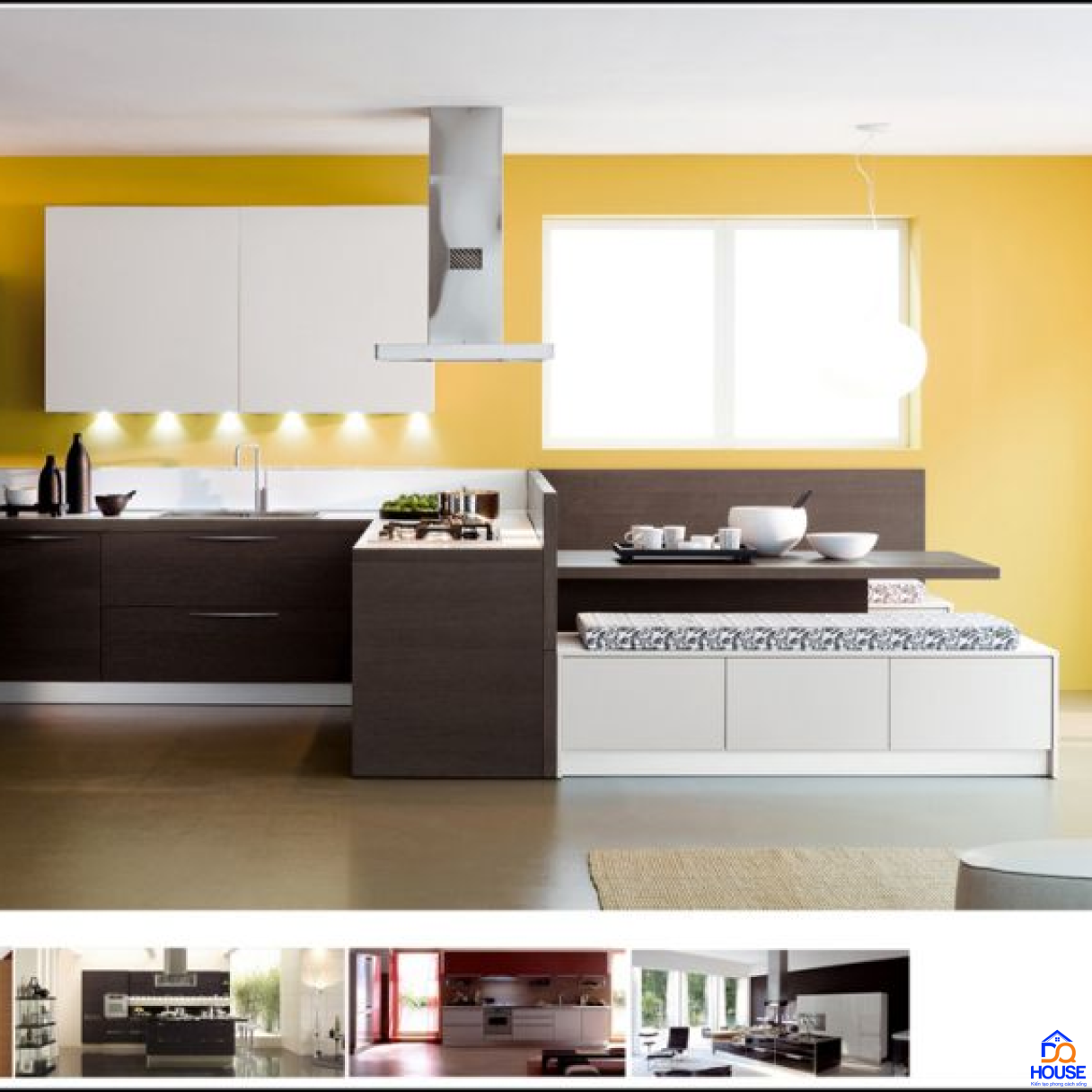 Tủ bếp chữ U hiện đại 4