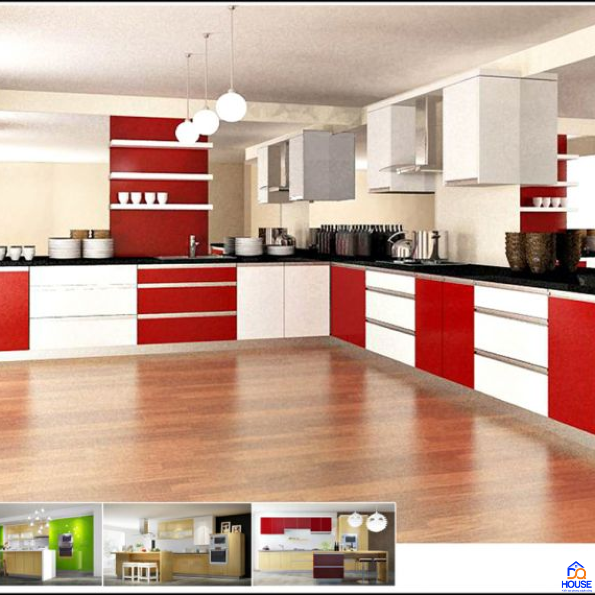 Tủ bếp chữ L hiện đại 3