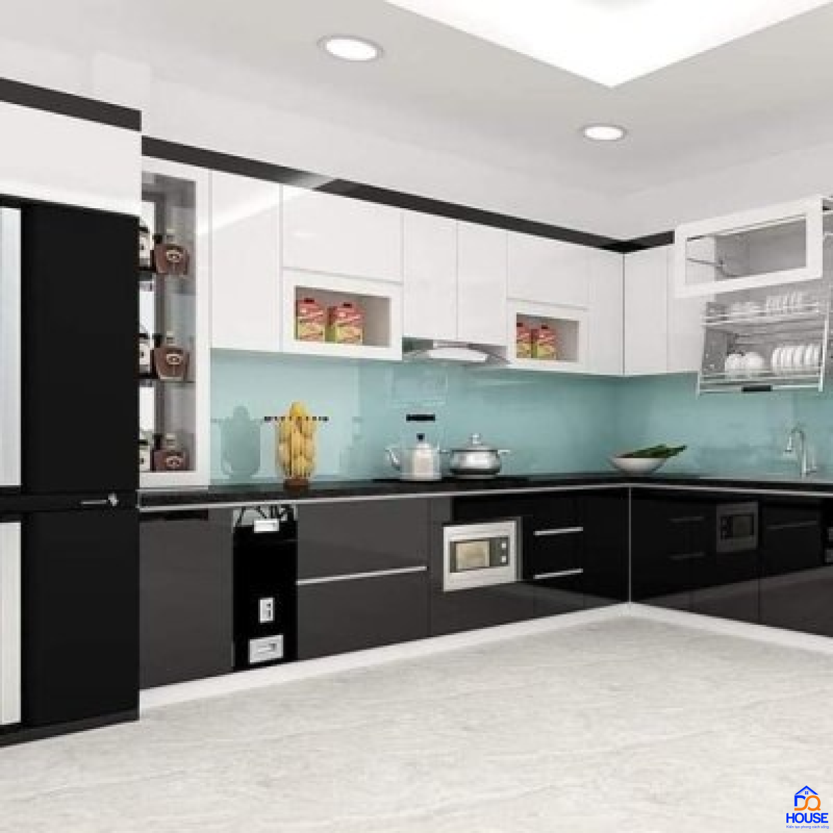 Tủ bếp Acrylic mẫu mới 61