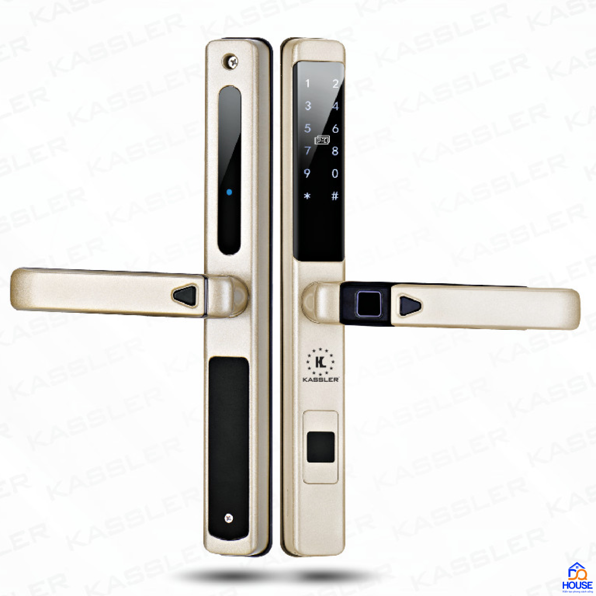 Khóa cửa nhôm Kassler KL-599LX Champage Gold 