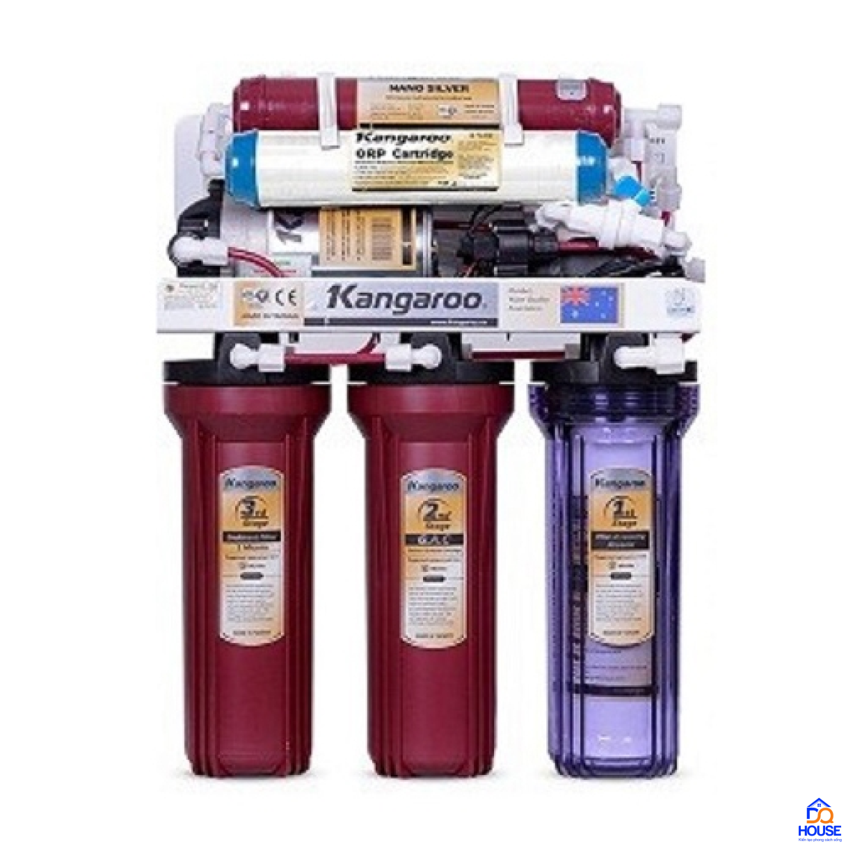 Máy lọc nước kangaroo 6 lõi lọc KG116 không vỏ tủ 