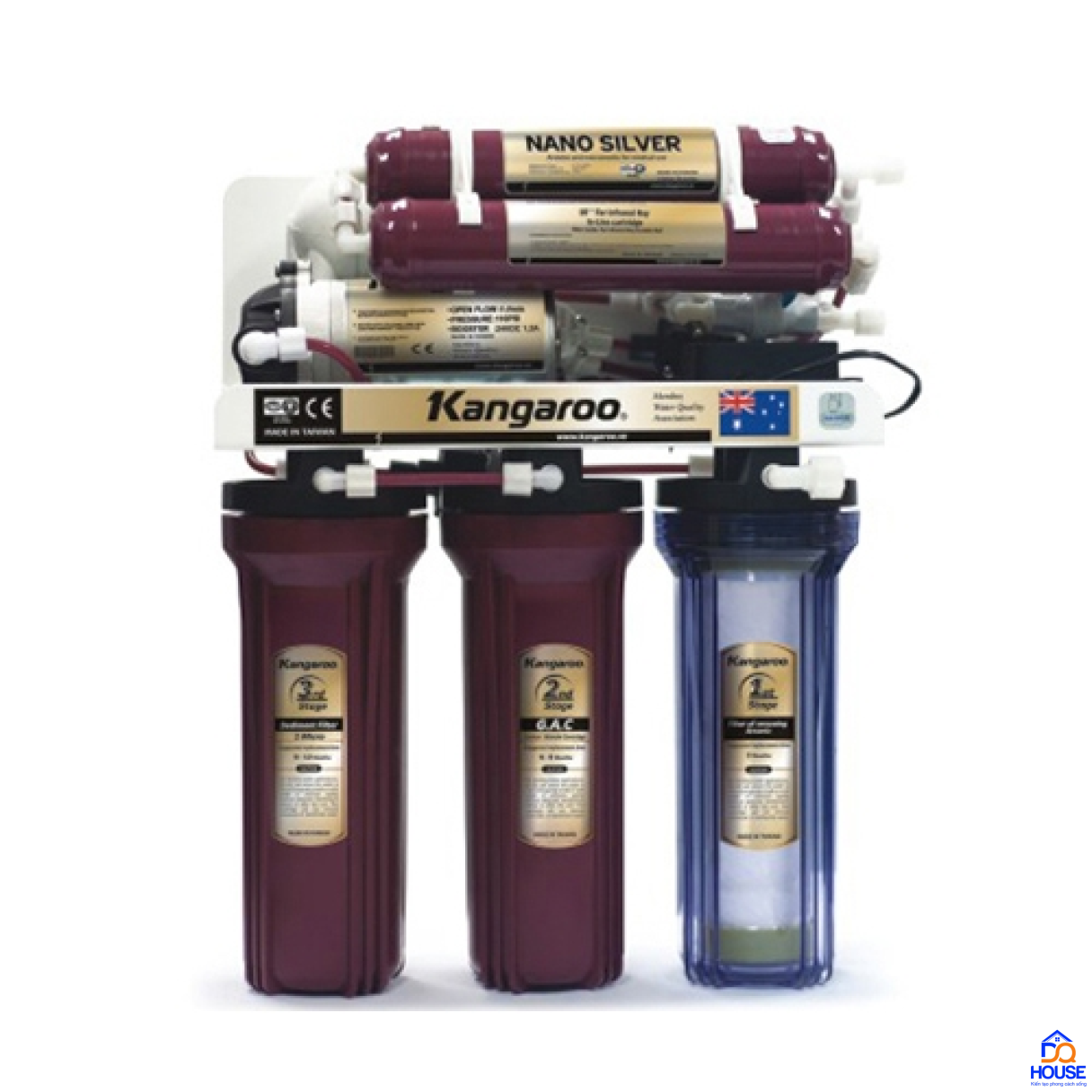 Máy lọc nước Kangaroo 6 lõi KG106 không vỏ tủ 