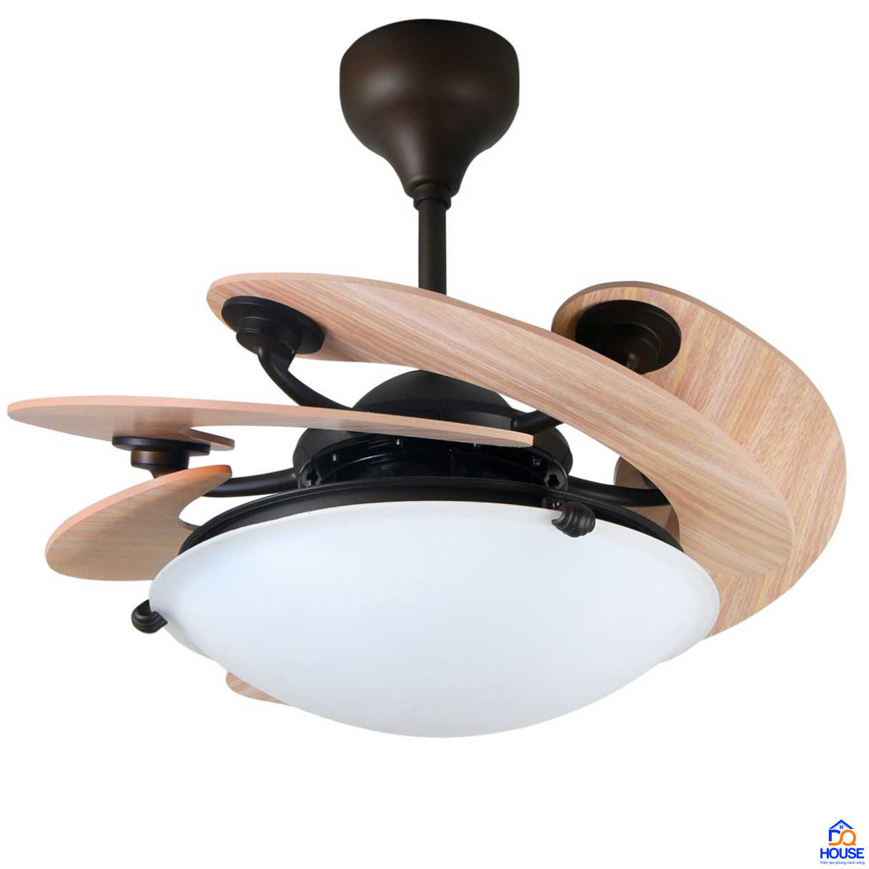 Quạt trần Sole Wood hiện đại ( cánh nâu) 