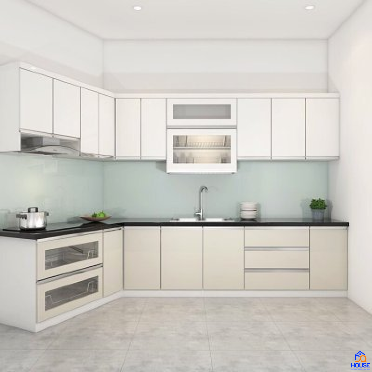 Tủ bếp Acrylic mẫu mới 42