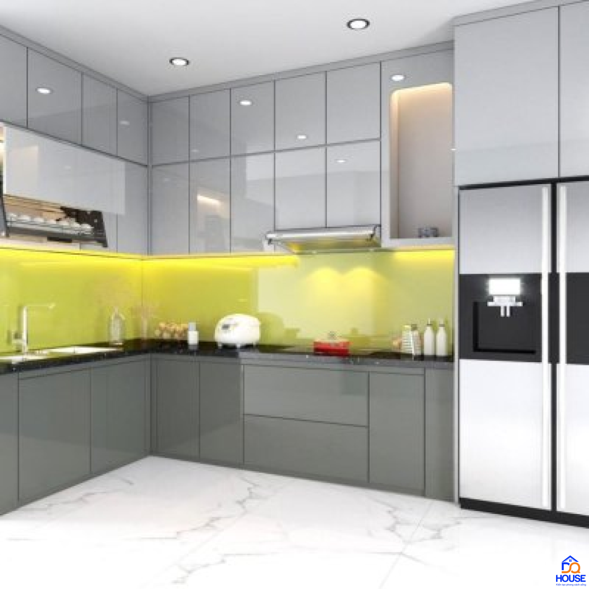 Tủ bếp Acrylic mẫu mới 47