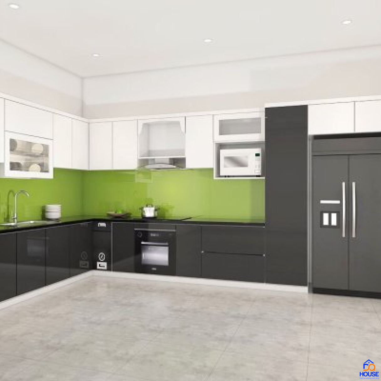 Tủ bếp Acrylic mẫu mới 24