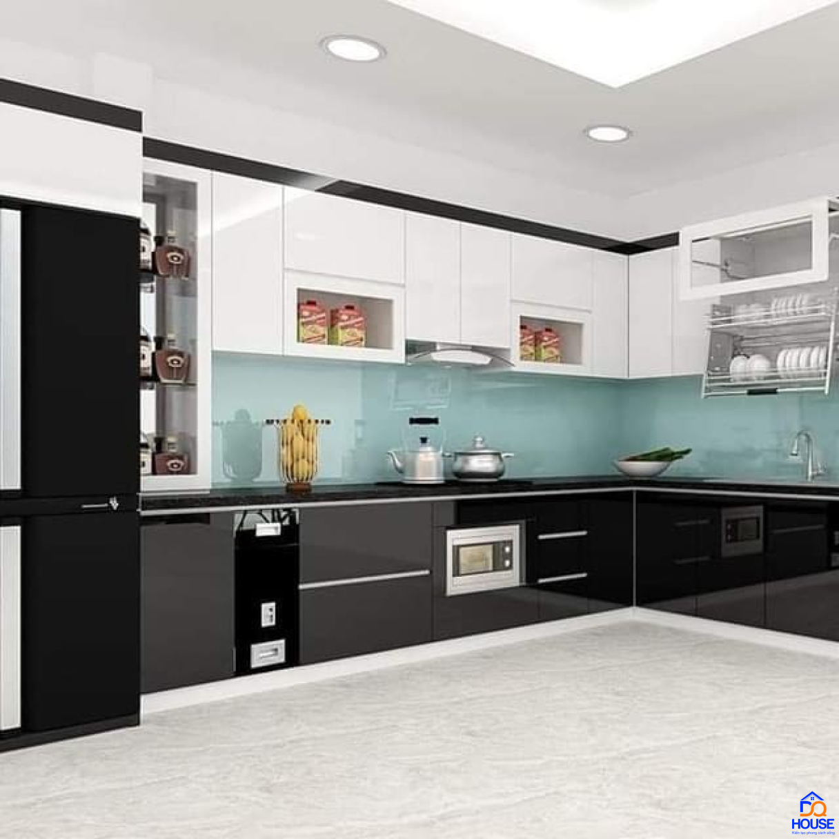 Tủ bếp Acrylic mẫu mới 19