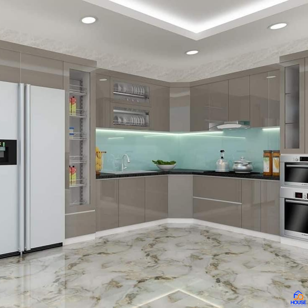Tủ bếp Acrylic mẫu mới 13