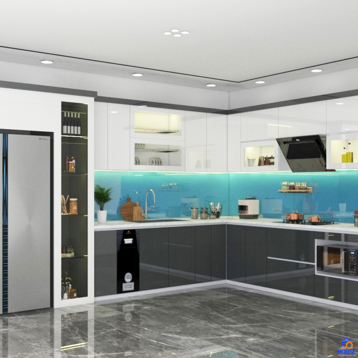 Tủ bếp Acrylic mẫu mới 9