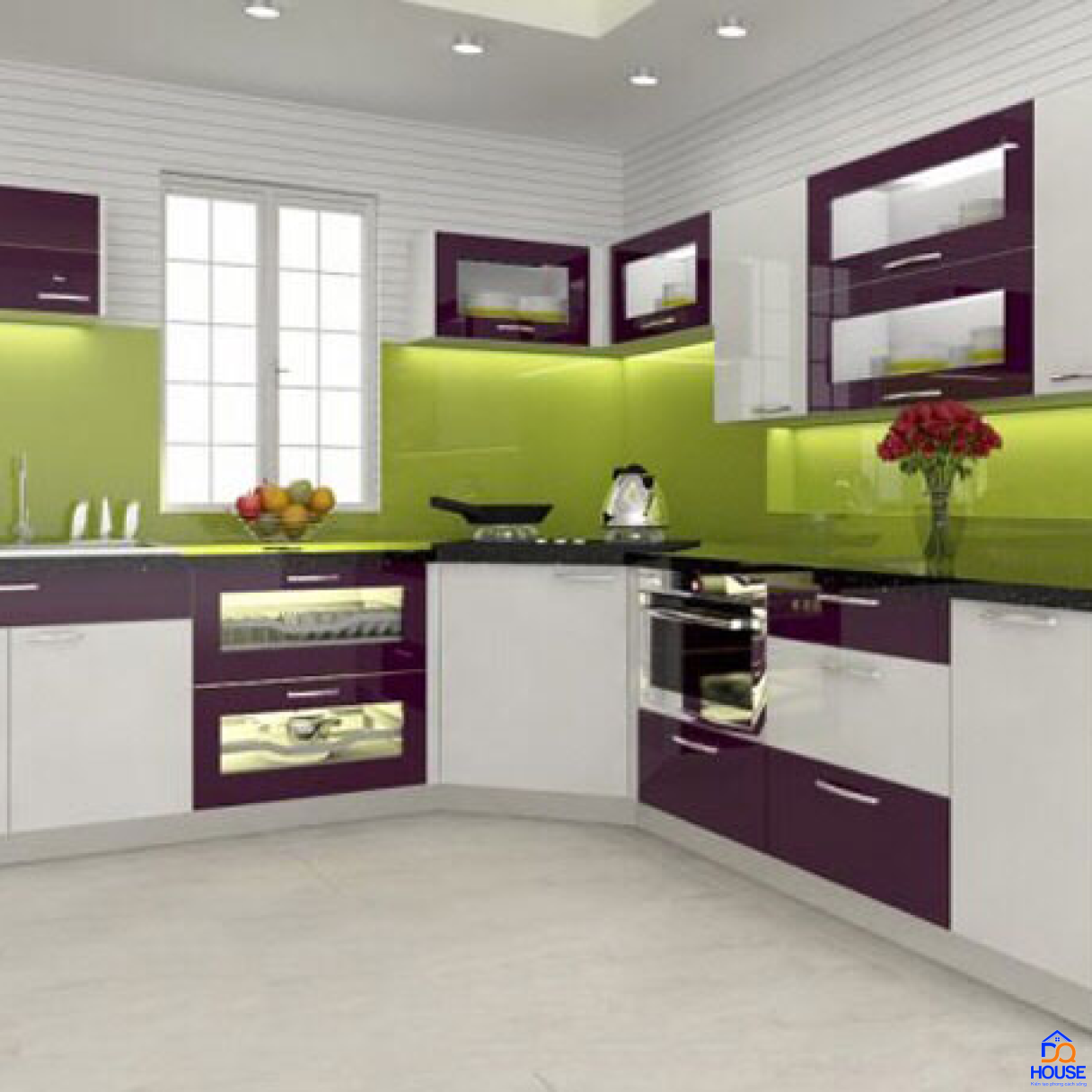 Tủ bếp Acrylic hiện đại 69