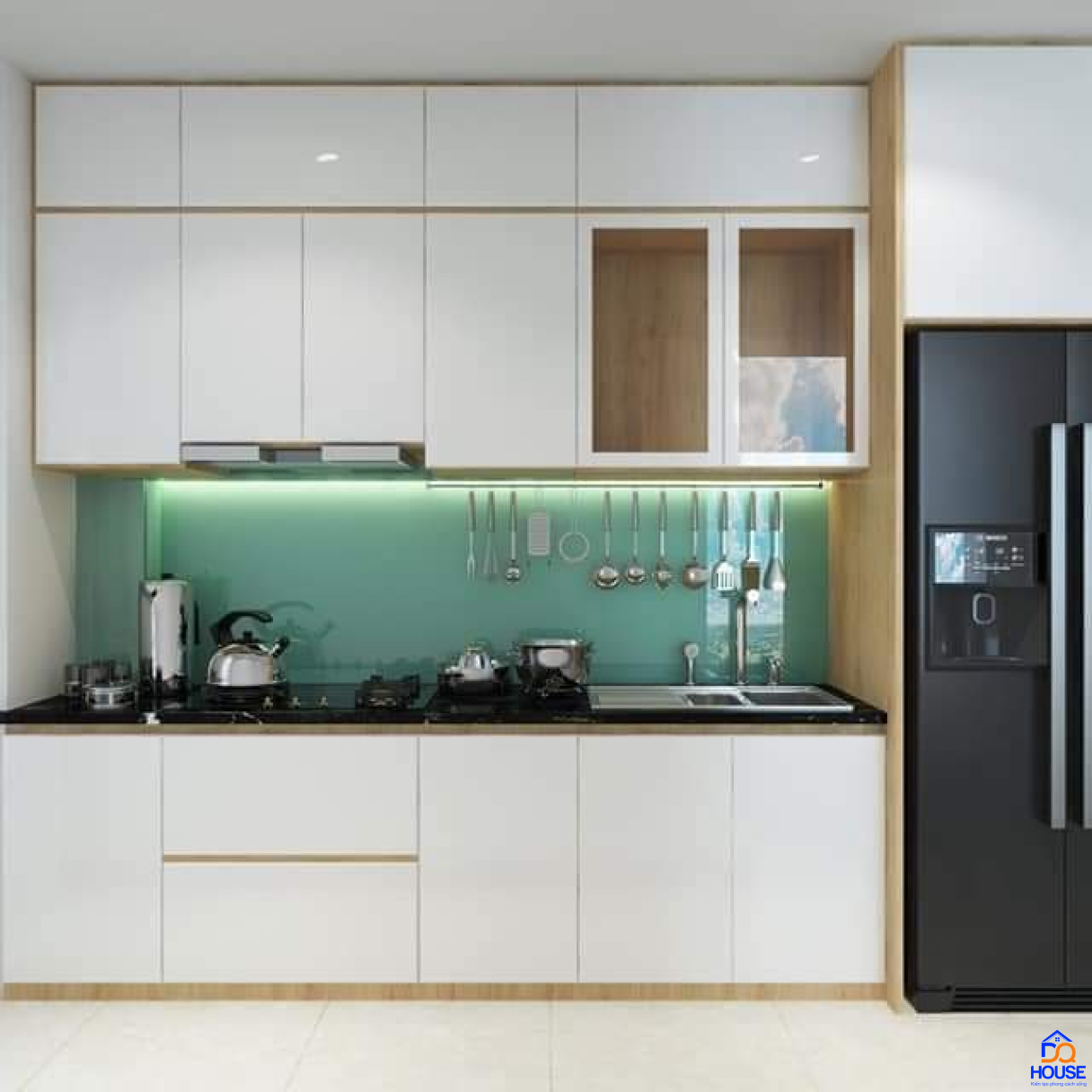 Tủ bếp thùng Inox hiện đại 43
