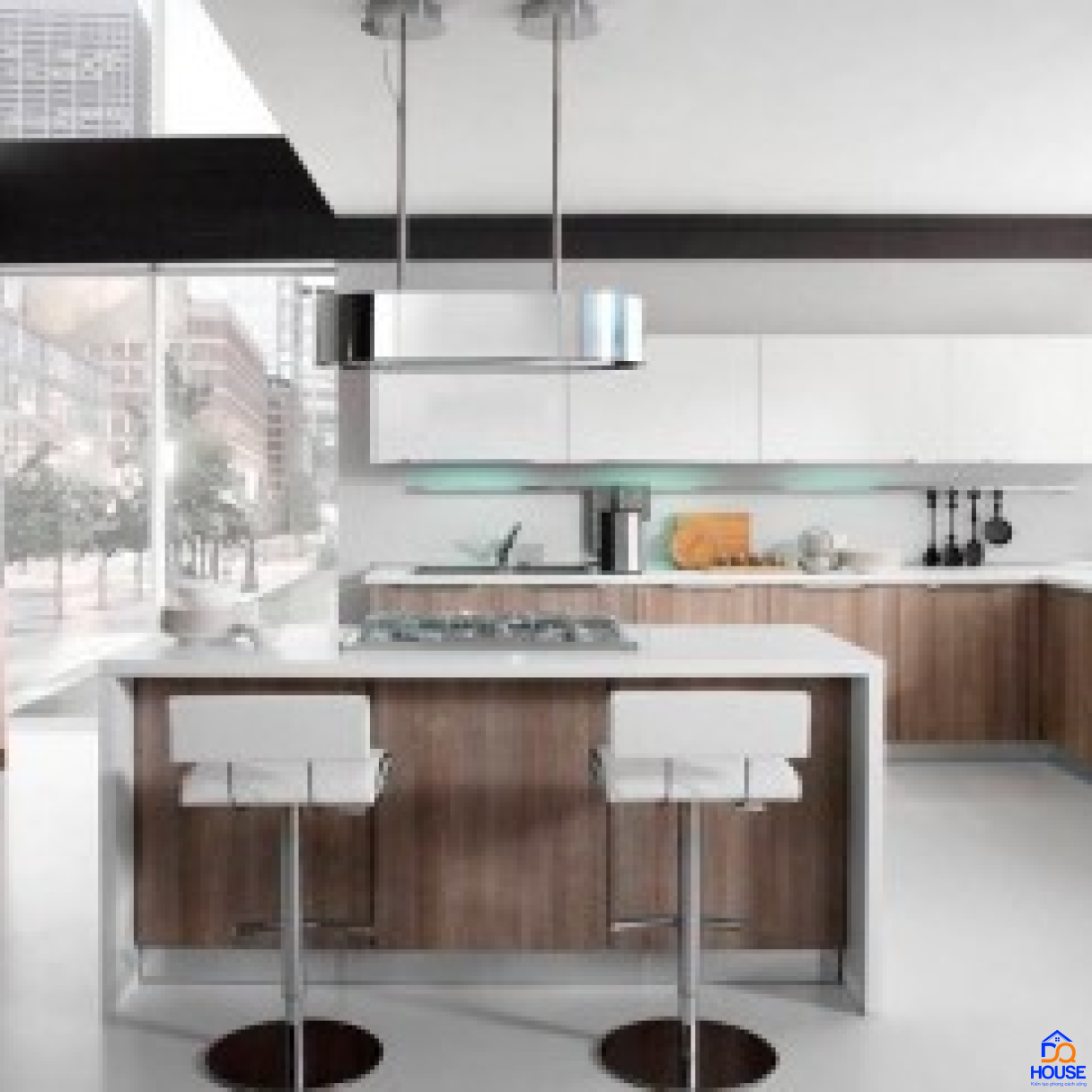Tủ bếp Laminate hiện đại 2