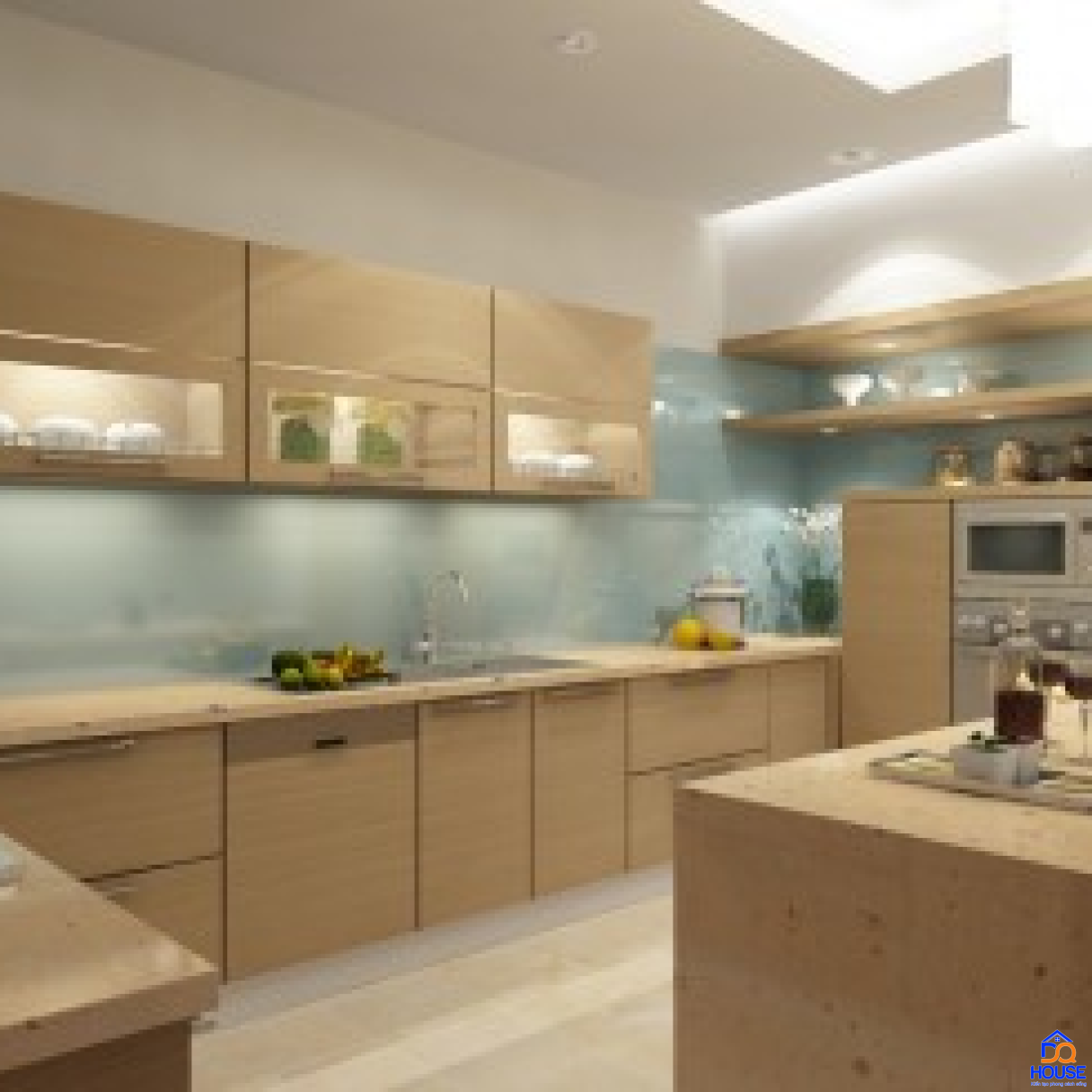 Tủ bếp Laminate hiện đại 1