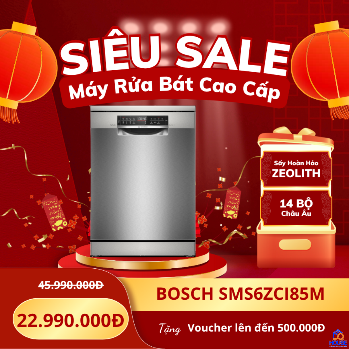 Máy rửa chén Bosch SMS6ZCI85M Series 6 