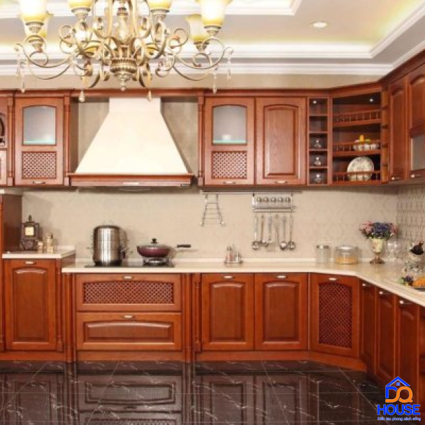Tủ bếp bán cổ điển mẫu mới 48
