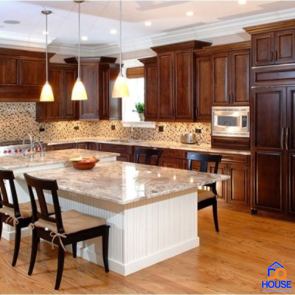 Tủ bếp bán cổ điển mẫu mới 54