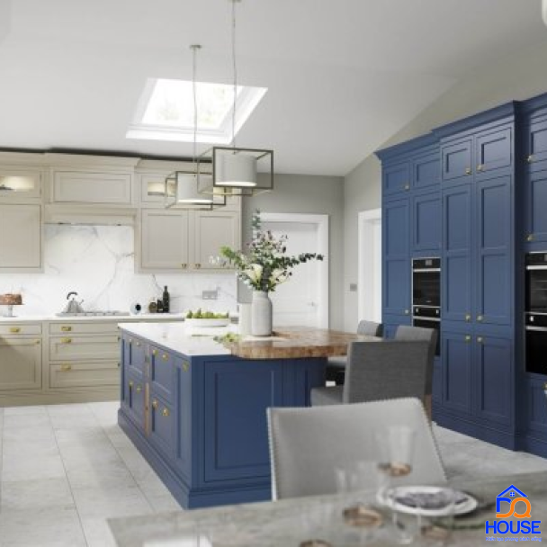 Tủ bếp bán cổ điển mẫu mới 46