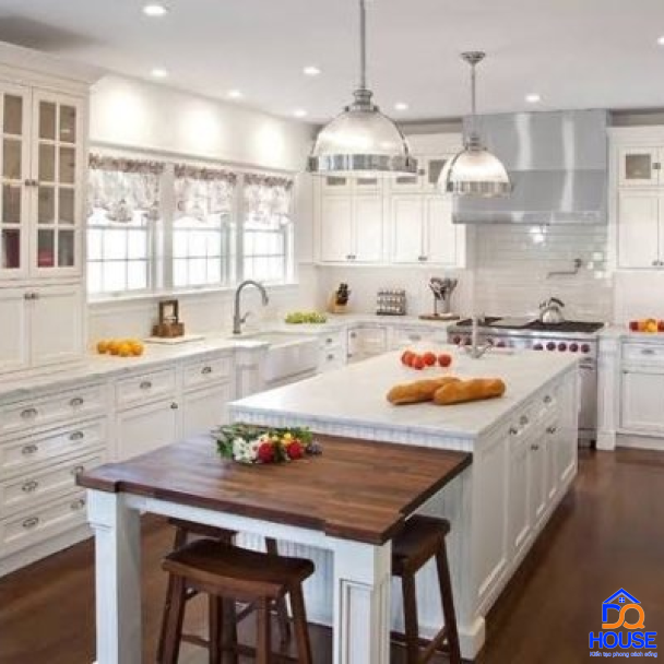 Tủ bếp bán cổ điển mẫu mới 38