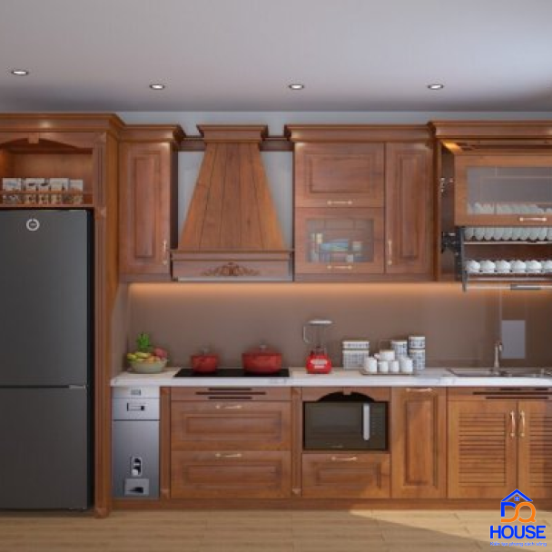 Tủ bếp bán cổ điển mẫu mới 32