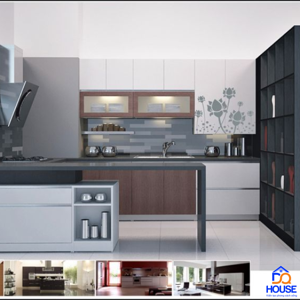 Tủ bếp chữ U hiện đại 6