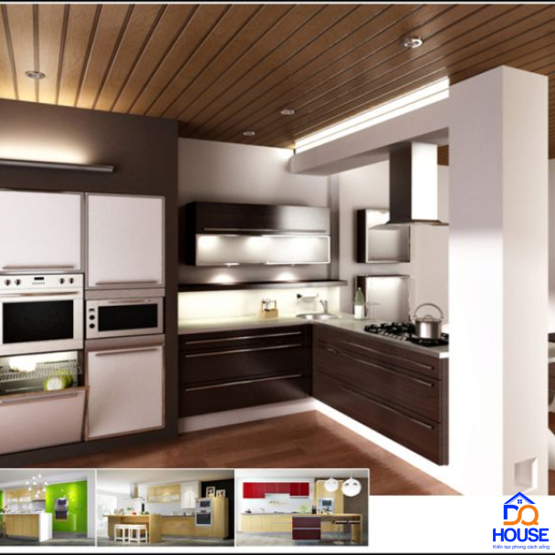 Tủ bếp chữ L hiện đại 4