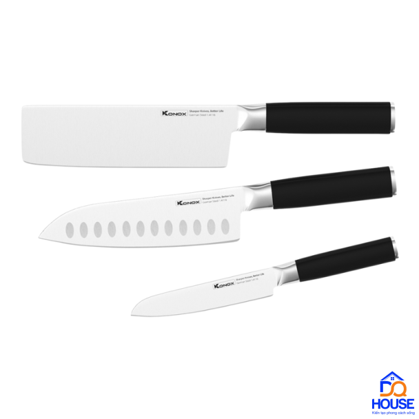 Bộ dao làm bếp 3 món Konox Alder Set 