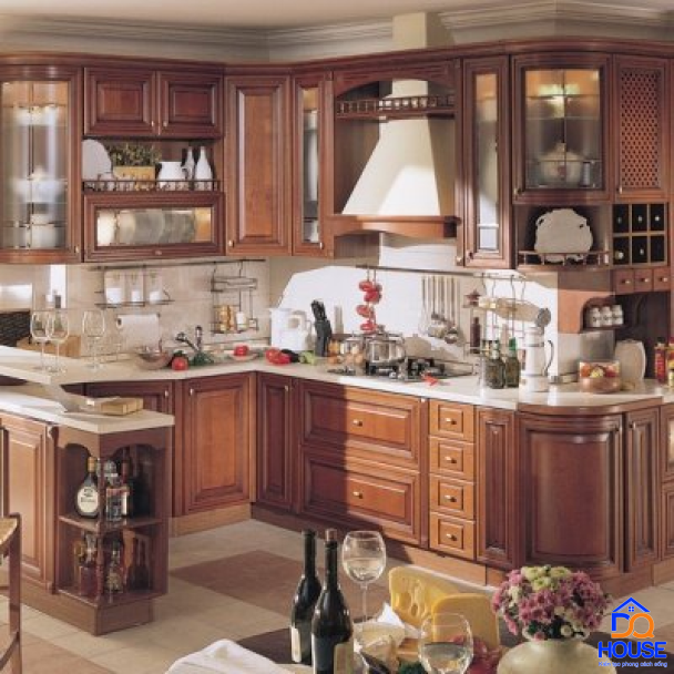 Tủ bếp bán cổ điển mẫu mới 65