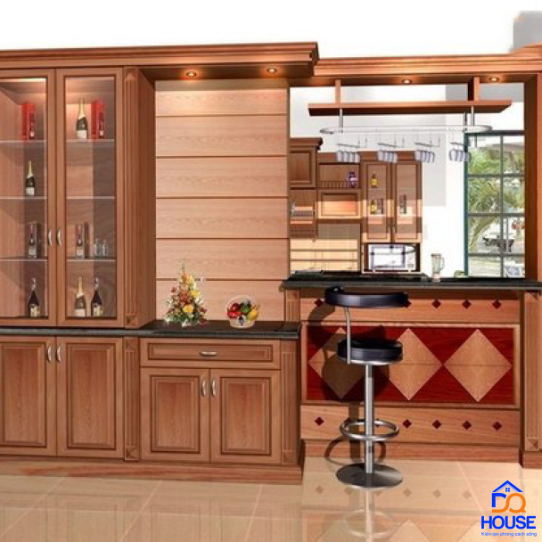 Tủ bếp gỗ Căm xe hiện đại 17