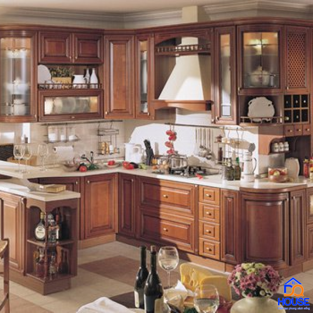 Tủ bếp gỗ Căm xe hiện đại 23