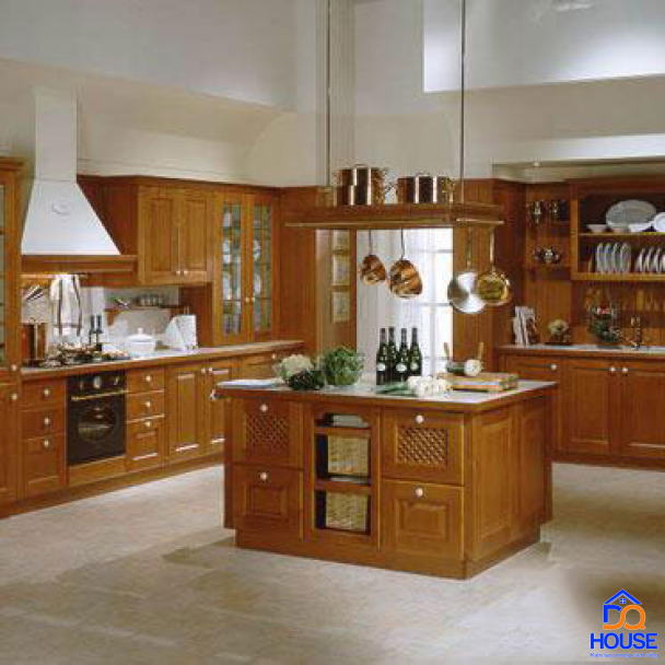 Tủ bếp gỗ sồi Mỹ hiện đại 16