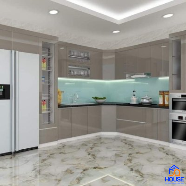 Tủ bếp Acrylic mẫu mới 55