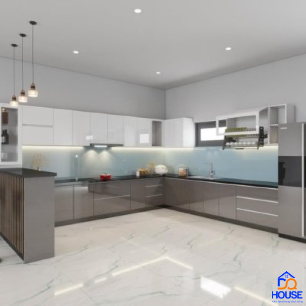 Tủ bếp Acrylic mẫu mới 57
