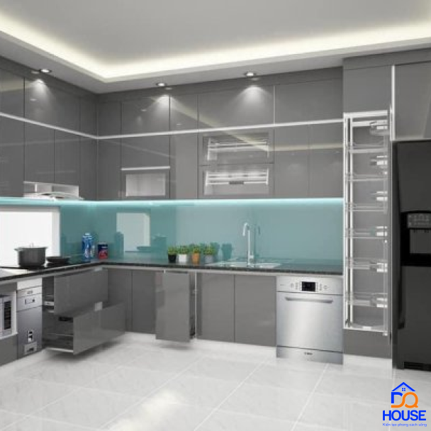 Tủ bếp Acrylic mẫu mới 29