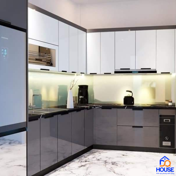 Tủ bếp thùng Inox hiện đại 40