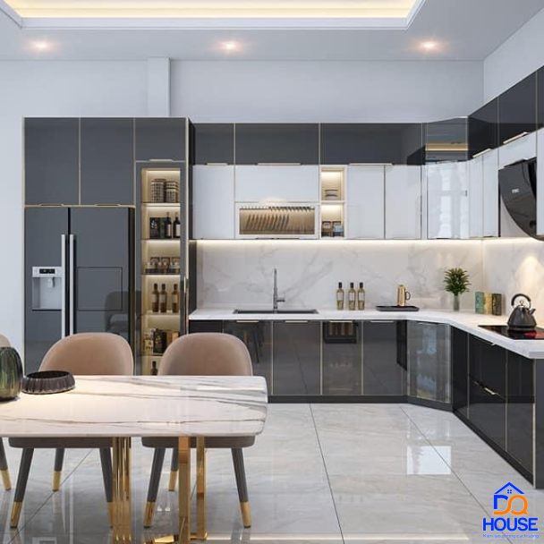 Tủ bếp thùng Inox hiện đại 41