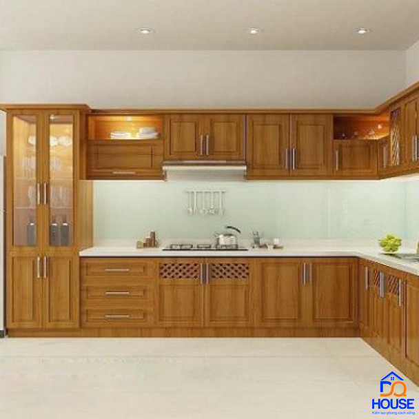 Tủ bếp gỗ sồi Nga mẫu mới 37