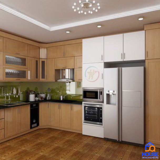 Tủ bếp gỗ sồi Nga hiện đại 29
