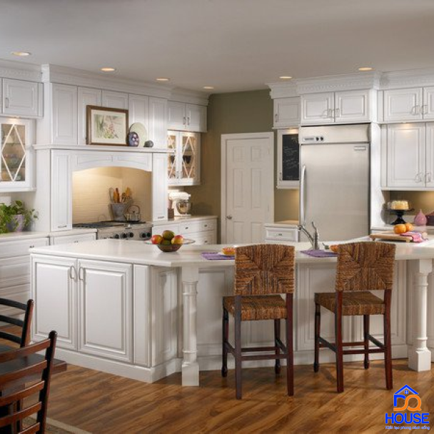 Tủ bếp gỗ sồi Nga hiện đại 22